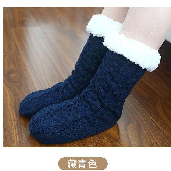 Socks Men's Room Socks-Month Velvet Thickened Socks Autumn and Winter Protection Season Non-Slip Indoor Korean Style IEF Love Sleeping Women
