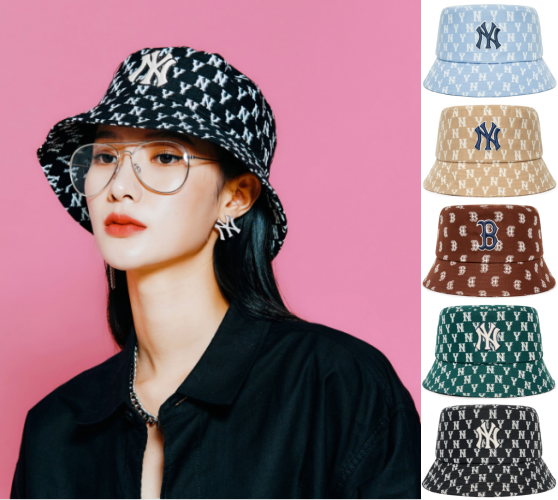 [MLB KOREA]MONOGRAM Classic Bucket Hat NEW YORK YANKEES