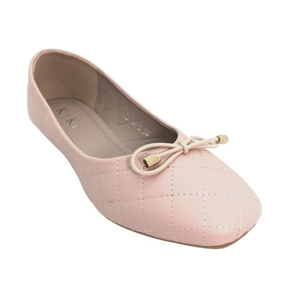 Kiki-Naomi Quilted Ballerinas With Ribbon, K2194-2